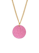 Load image into Gallery viewer, Pink Disco Ball Necklace & Earrings