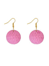 Load image into Gallery viewer, Pink Disco Ball Necklace & Earrings