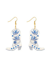 Load image into Gallery viewer, Blue Cowgirl Necklace &amp; Earrings
