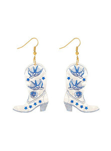 Blue Cowgirl Necklace & Earrings