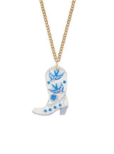 Load image into Gallery viewer, Blue Cowgirl Necklace &amp; Earrings
