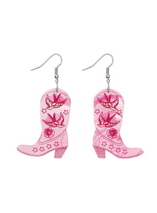 Pink Cowgirl Necklace & Earrings
