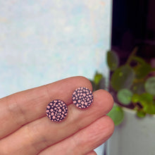 Load image into Gallery viewer, Leopard Print Circle Stud Earrings
