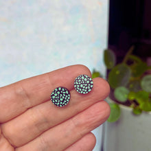 Load image into Gallery viewer, Leopard Print Circle Stud Earrings
