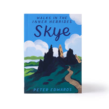 Load image into Gallery viewer, A hardcover book titled 'Skye' by Peter Edwards, featuring a colorful illustration of the Skye landscape.
