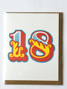 Letter Press Age Birthday Cards